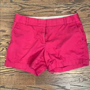 Jcrew pink chino shorts